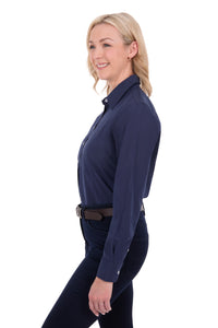 ‘Harper’ Full Button Longsleeve Shirt - Navy