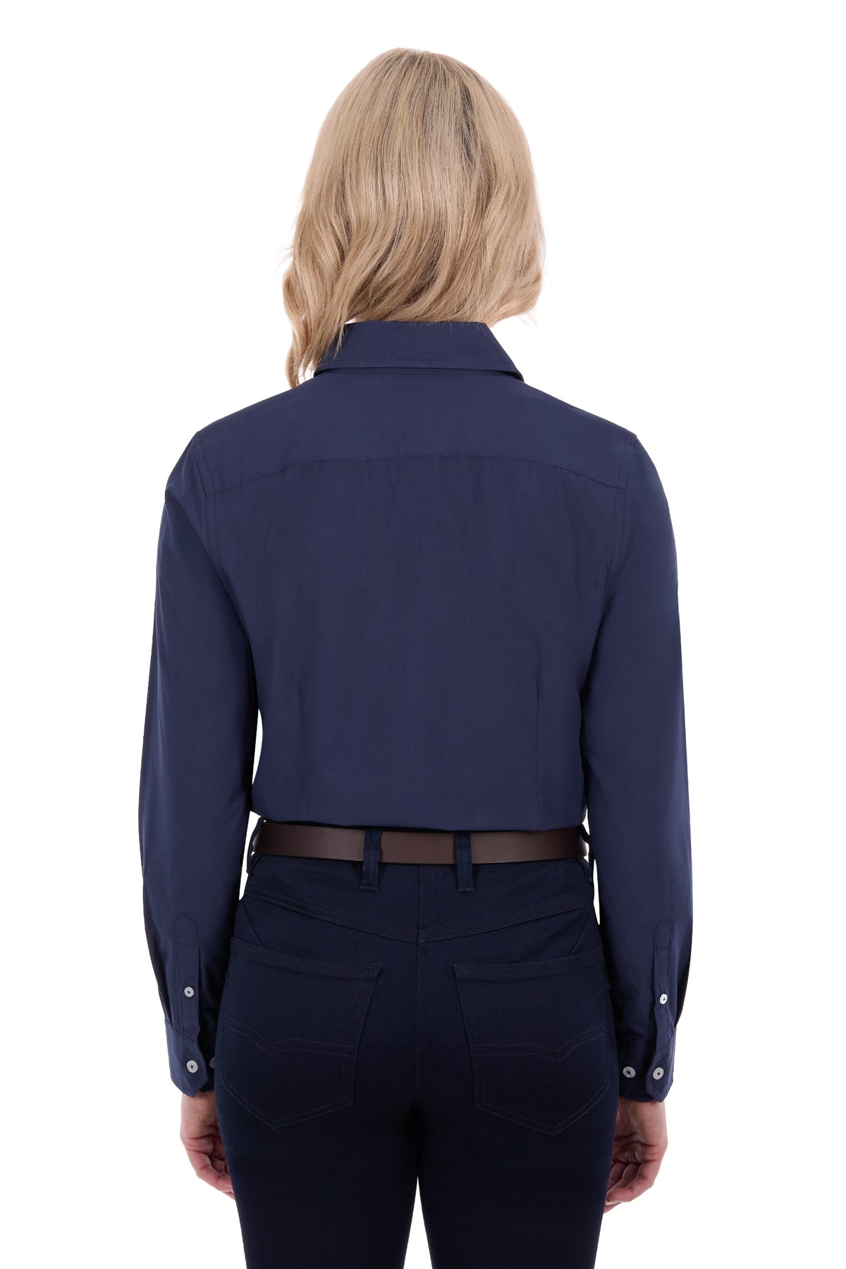 ‘Harper’ Full Button Longsleeve Shirt - Navy