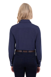‘Harper’ Full Button Longsleeve Shirt - Navy