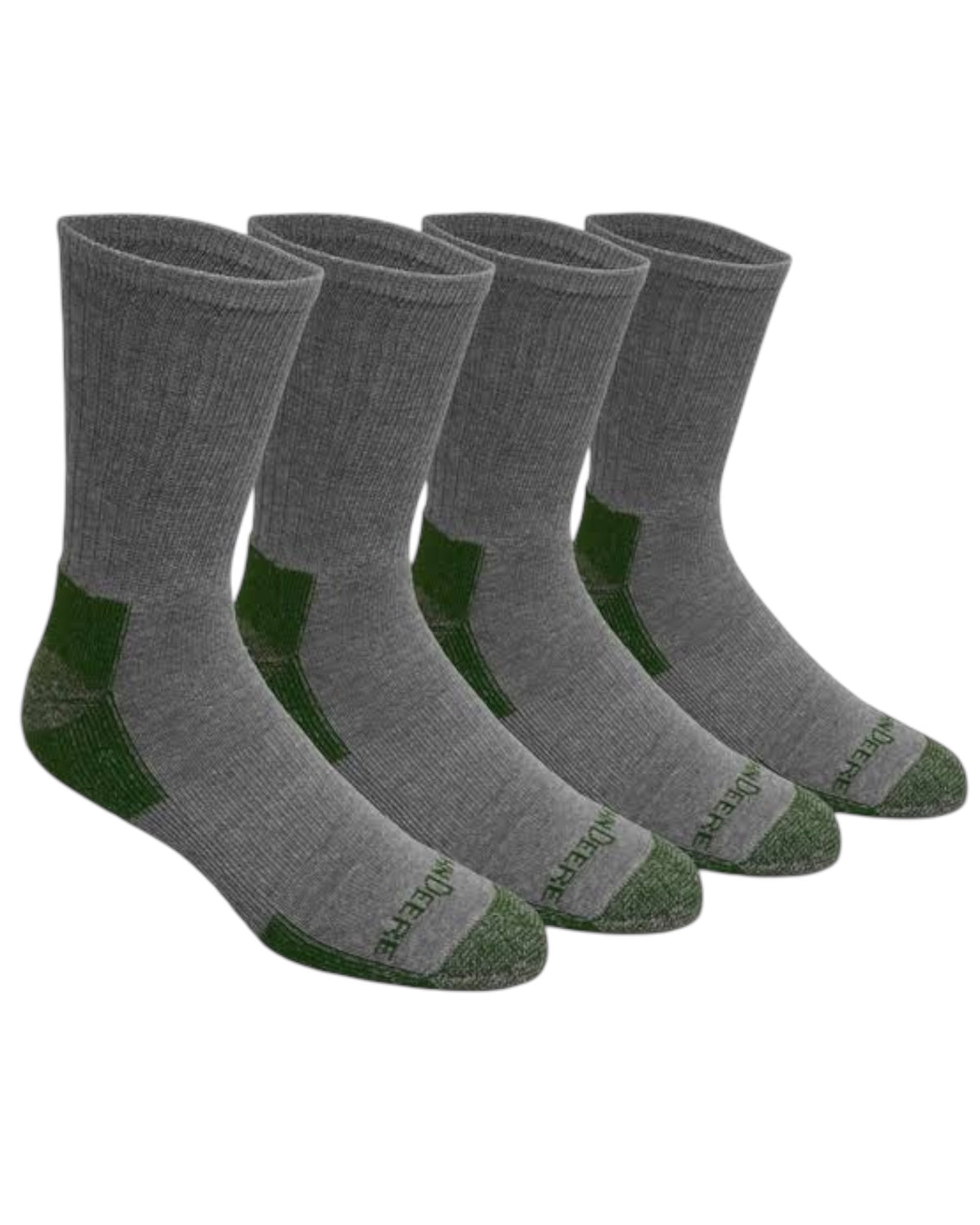 JD Light Heather/Grey Comfort Crew Socks (Size 8-12) - 4 pack