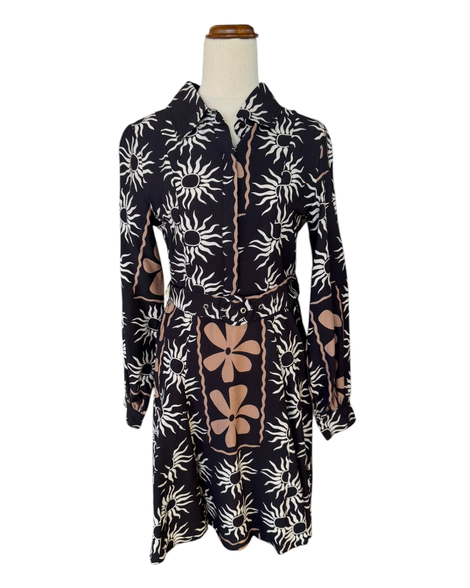'Taya' Long Sleeve Mini Dress
