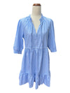 'Rebecca' Stripe Dress - Blue