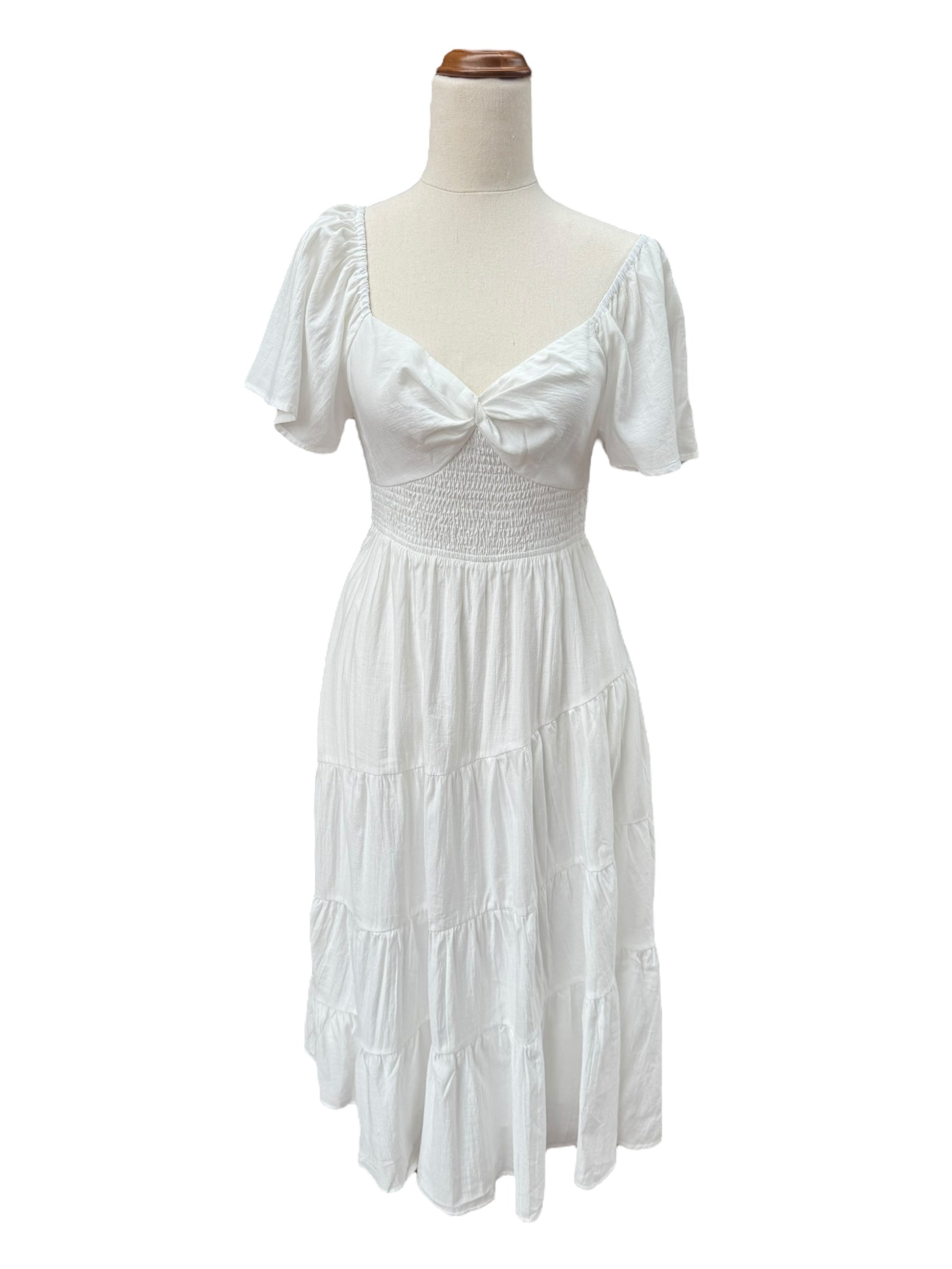 'Eliza' Midi Dress - White