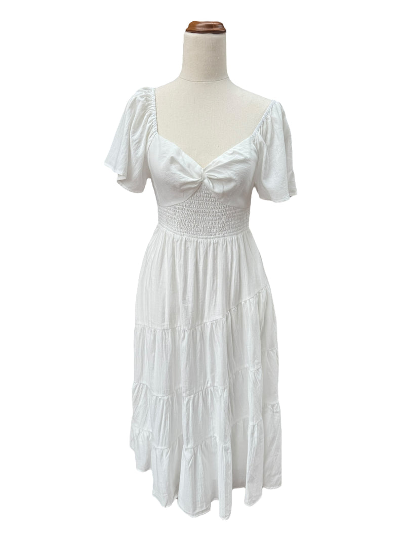 'Eliza' Midi Dress - White