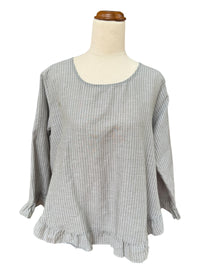 'Emilia' Stripe Top - Sage