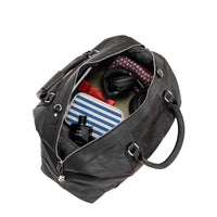 ‘Sable' Cowhide Duffle Weekender Bag – Black