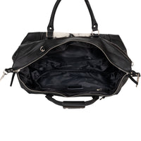 ‘Sable' Cowhide Duffle Weekender Bag – Black