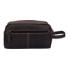 ‘Geelong' Leather Toiletry Bag - Brown