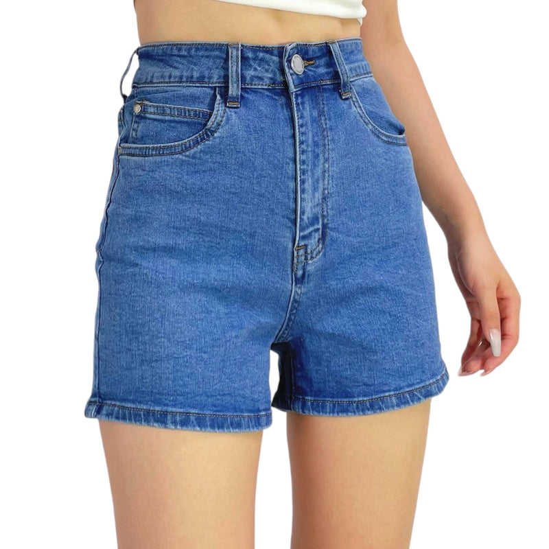 'Laura' Denim Shorts - Medium Wash