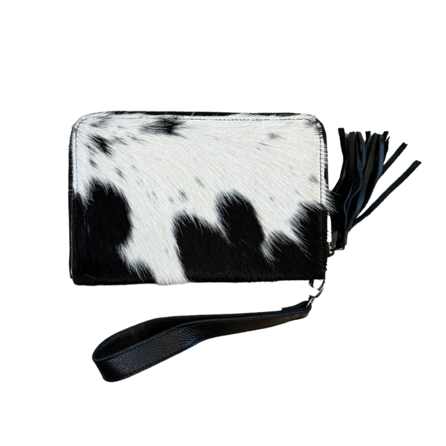 'Tenterfield’ Large Cowhide Purse - Black