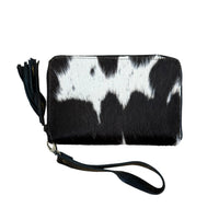 'Tenterfield’ Large Cowhide Purse - Black