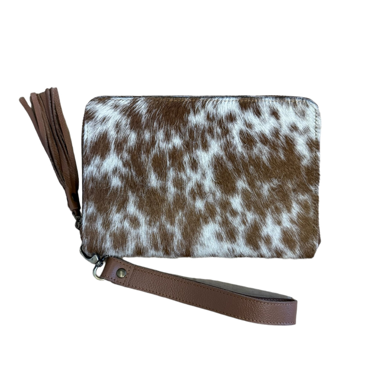 'Tenterfield’ Large Cowhide Purse - Tan