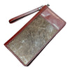 'Hamilton’ Cowhide Zippered Travel Purse - Masala Brown