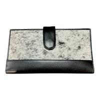 'Rochester’ Cowhide Travel Purse - Black
