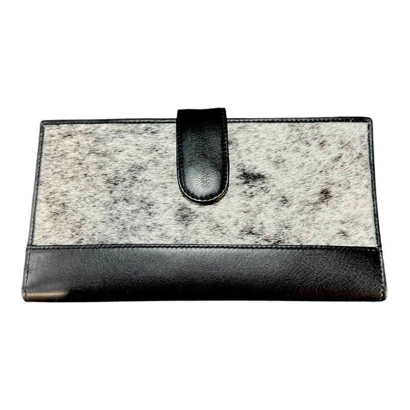 'Rochester’ Cowhide Travel Purse - Black