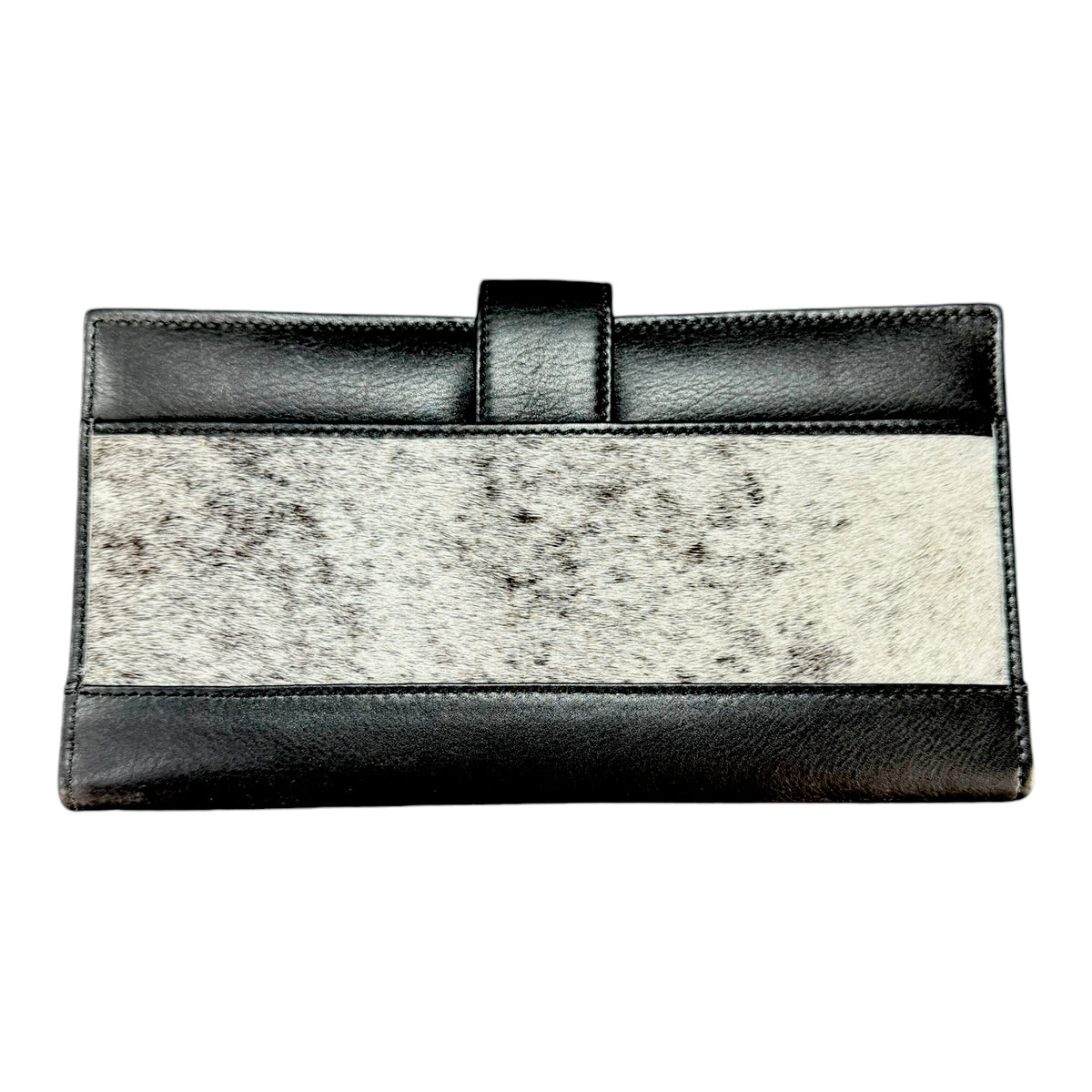 'Rochester’ Cowhide Travel Purse - Black