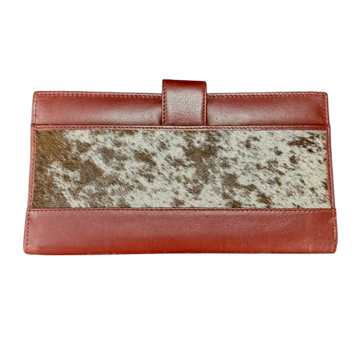 'Rochester’ Cowhide Travel Purse - Masala Brown