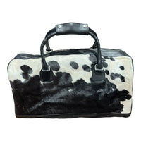 ‘Texas’ Cowhide Travel / Weekender Bag - Black