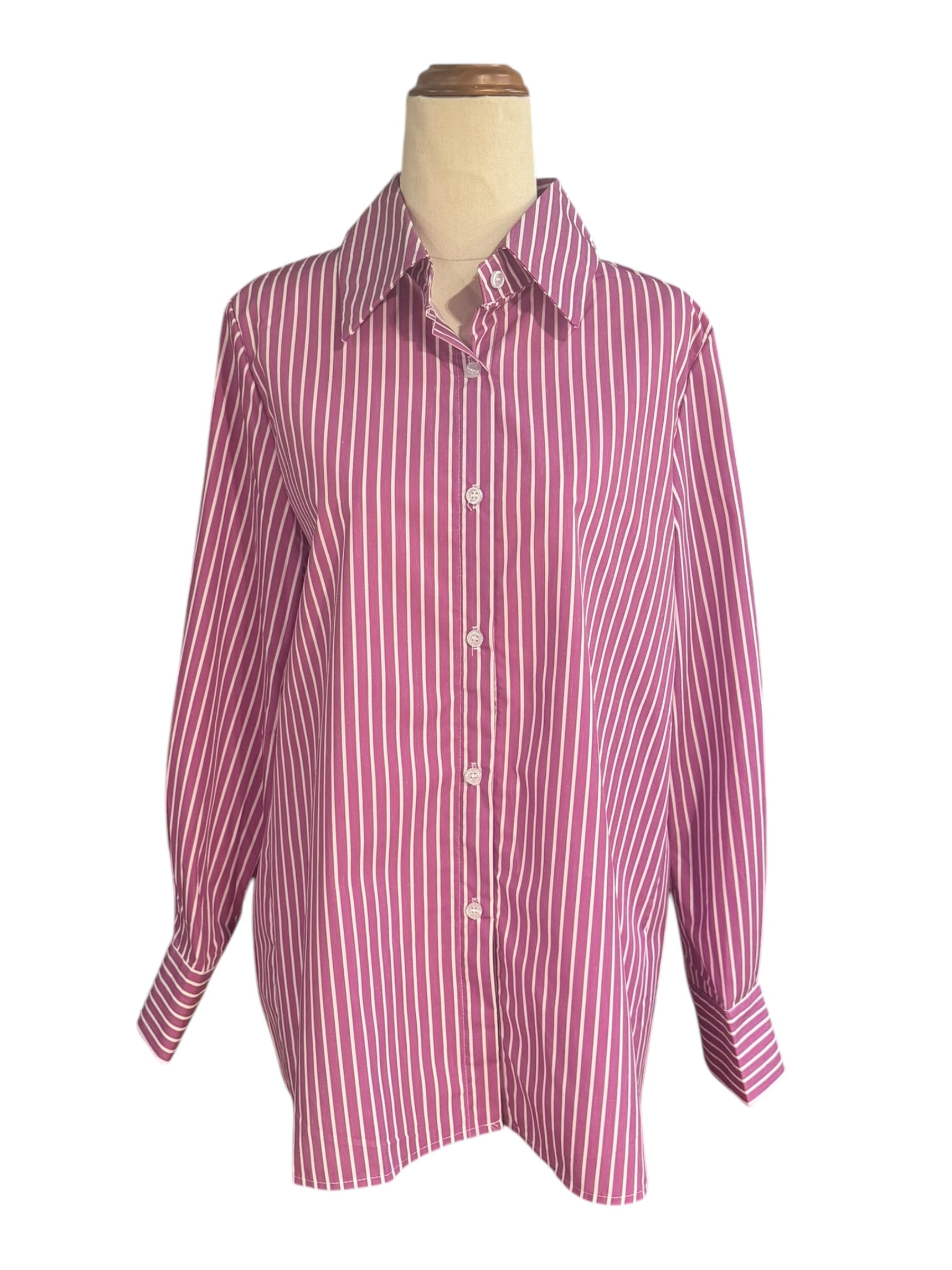 'Ally' Stripe Shirt - Purple