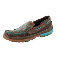 Womens Casual Driving Slip On Mocs - Turquoise
