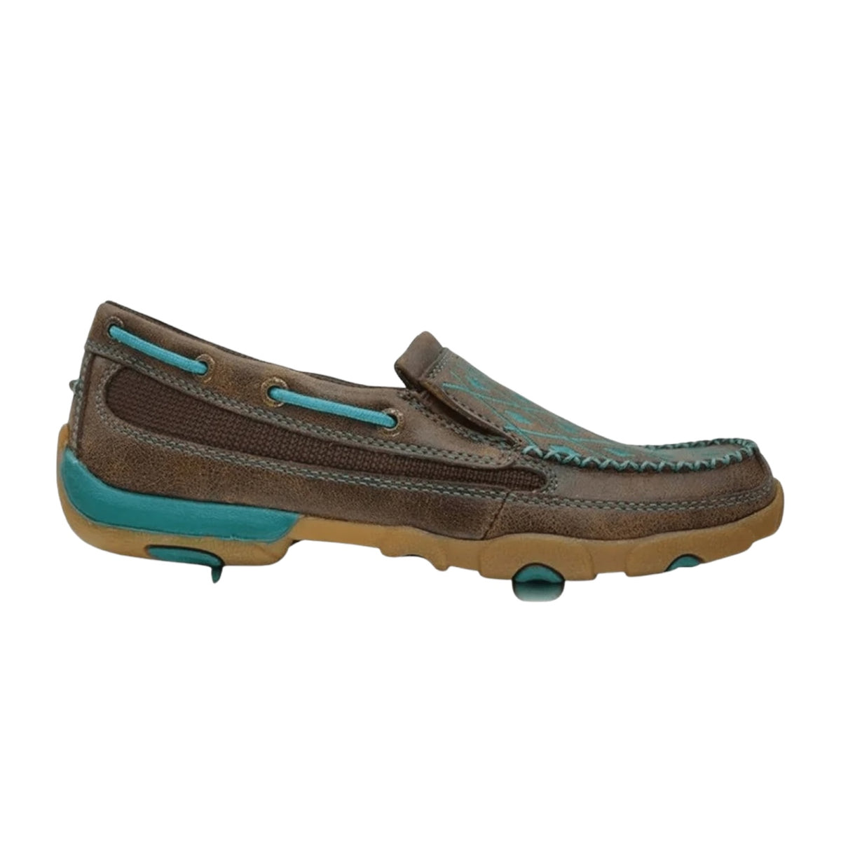 Womens Casual Driving Slip On Mocs - Turquoise
