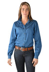 Wrangler Womens Hadley L/S Western Shirt Chambray