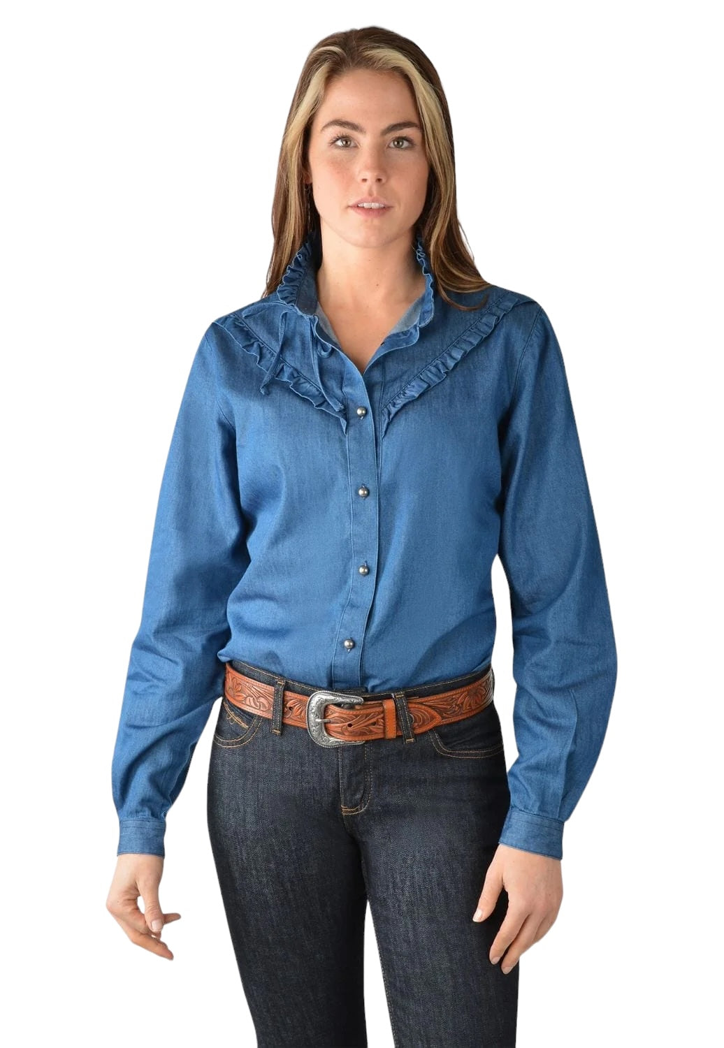 Wrangler Womens Hadley L/S Western Shirt Chambray