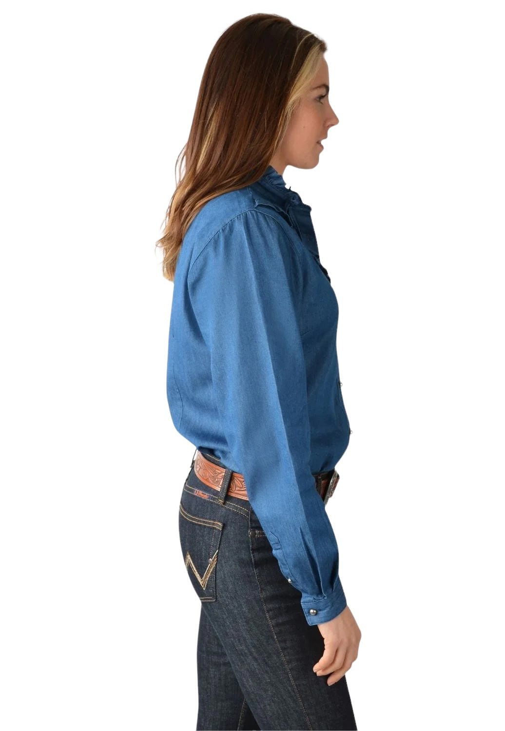 Wrangler Womens Hadley L/S Western Shirt Chambray