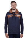 Mens Waterproof Bazooka Vest - Navy & Tan