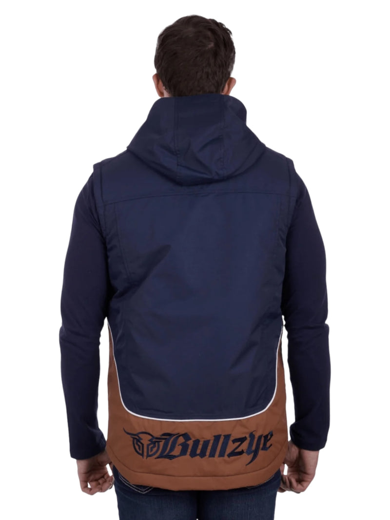 Mens Waterproof Bazooka Vest - Navy & Tan