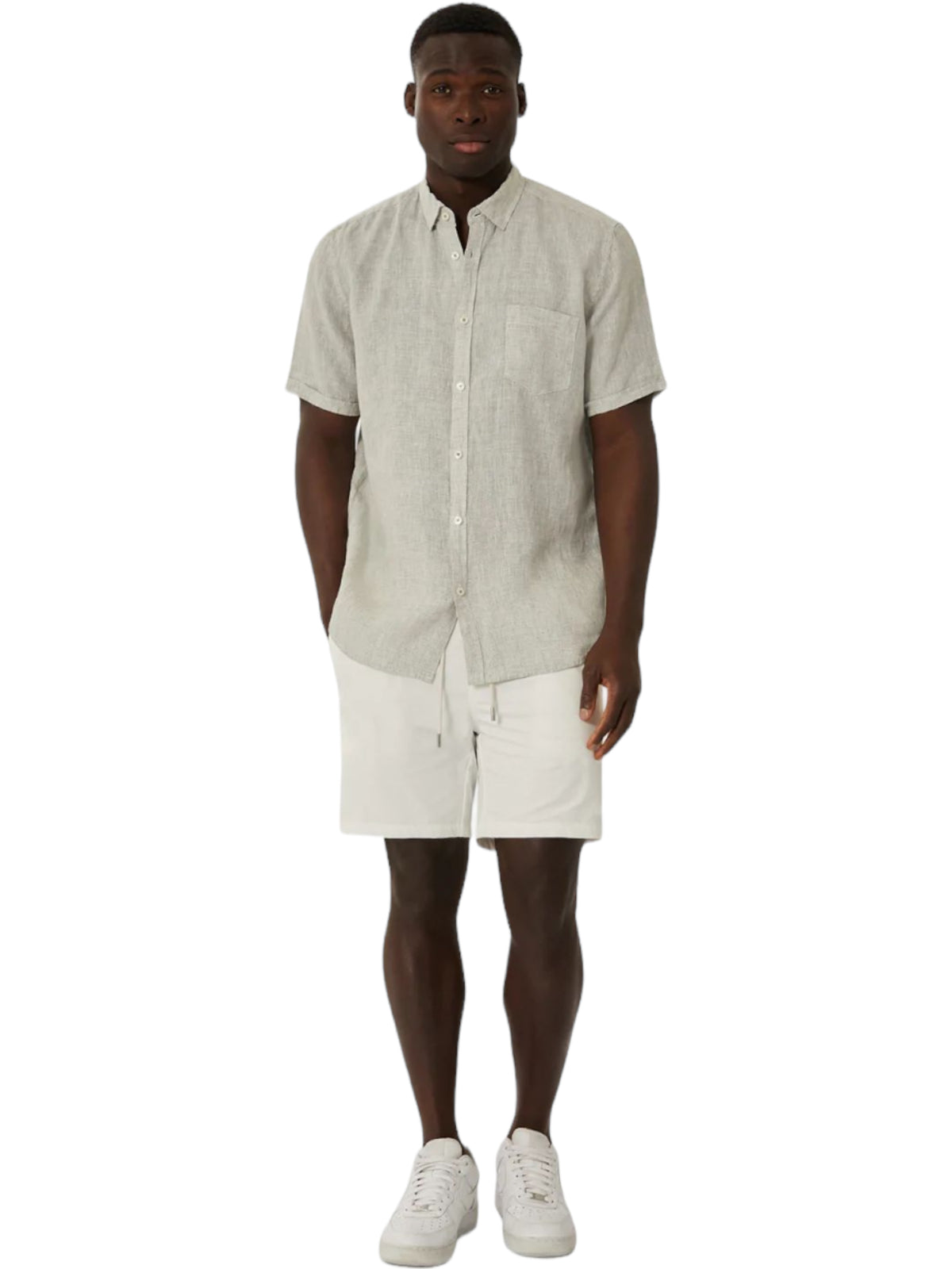[SALE] Lauderdale Linen Shortsleeve Shirt - Olive