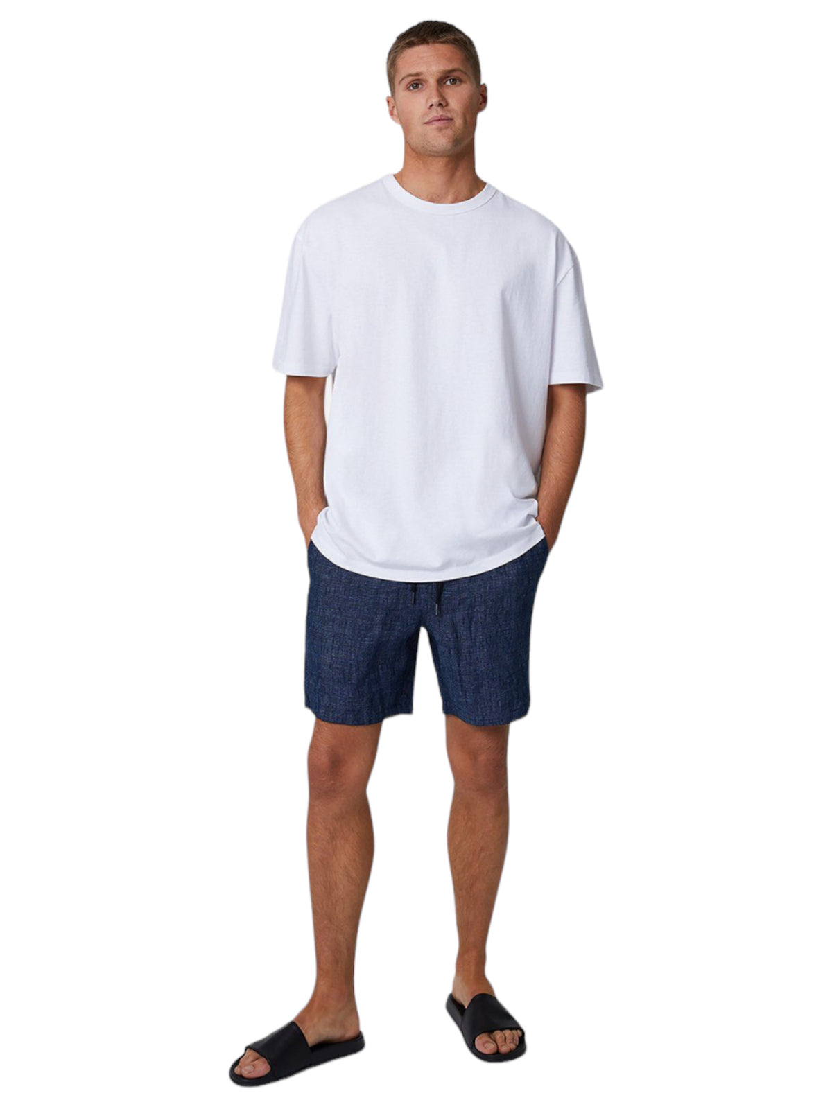 The Marina Linen Short - Blue