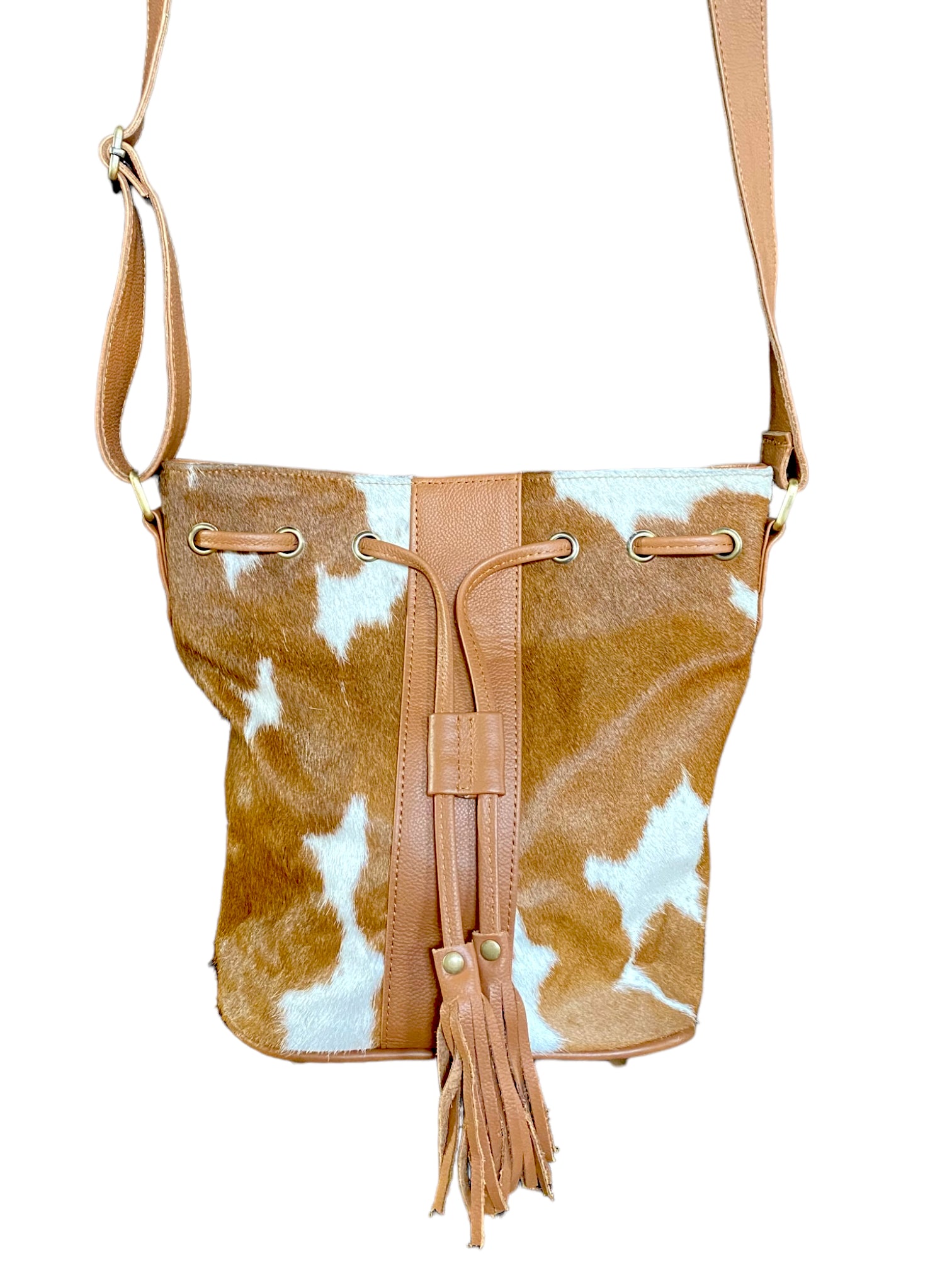 ‘Mingoola’ Cowhide Bucket Bag - Tan