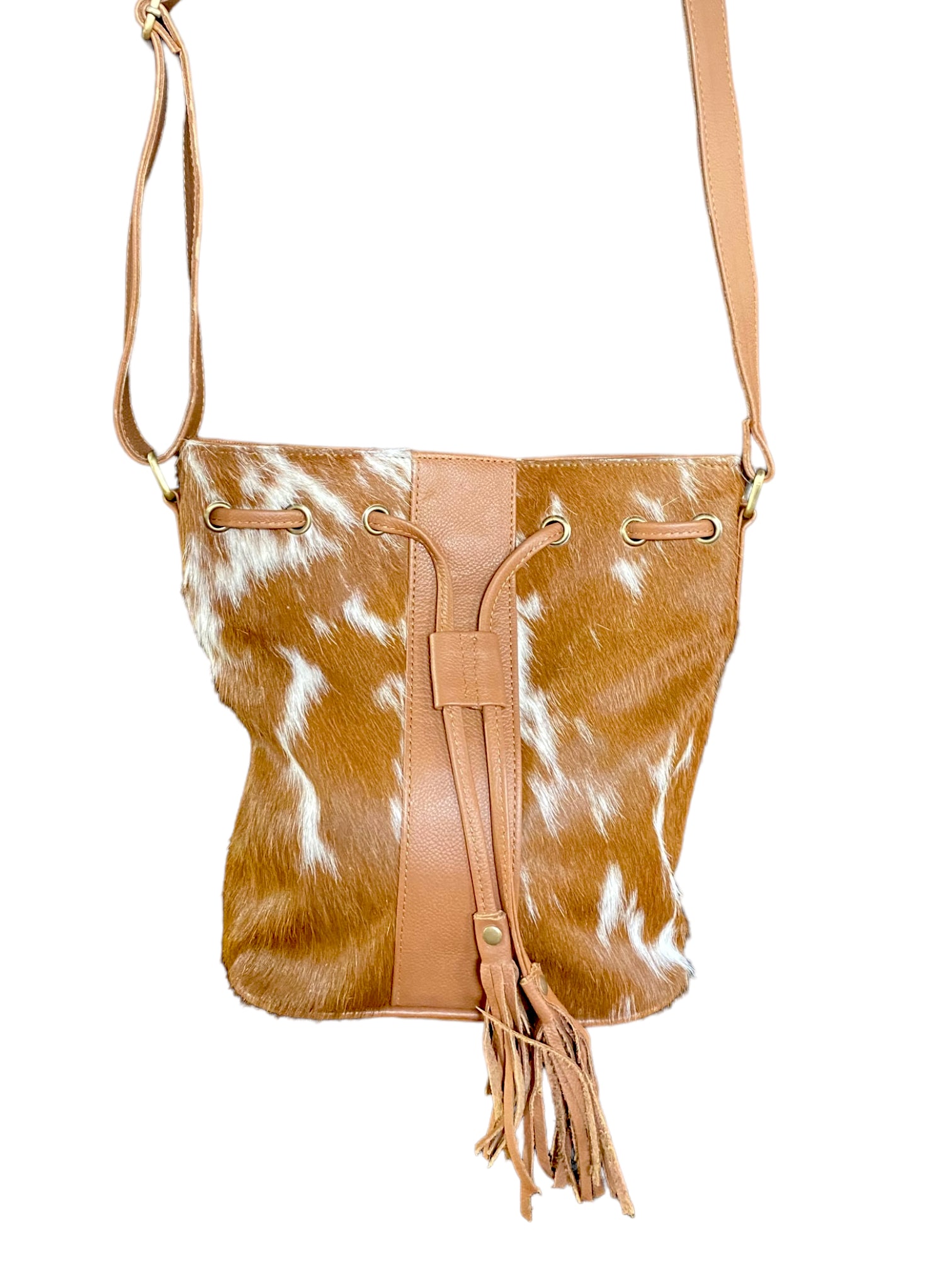 ‘Mingoola’ Cowhide Bucket Bag - Tan