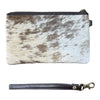 ‘Toronto' Leather Cowhide Clutch - Brown