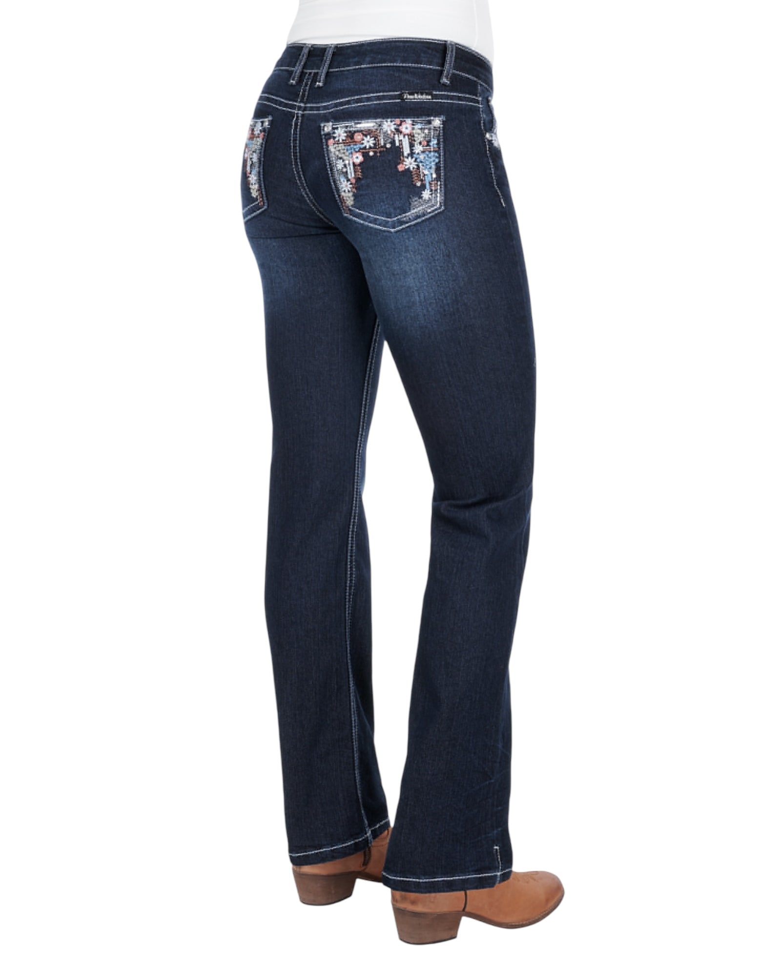 'Anjelica' Mid Rise Straight Leg Jeans
