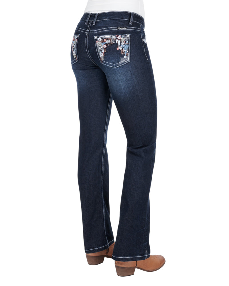 'Anjelica' Mid Rise Straight Leg Jeans