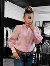 'Bianca' Pure Linen Button Down Shirt - Pink
