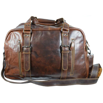 'Voyager' Leather Duffle Bag - Sandel