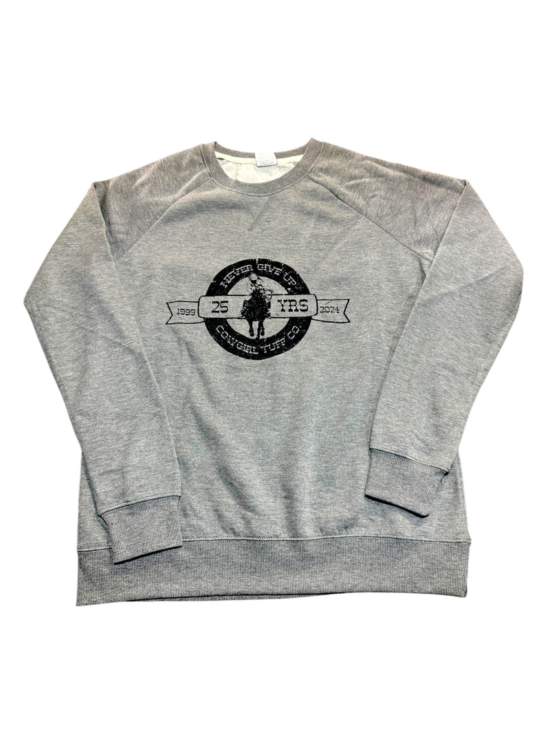 Cowgirl Tuff '25th Anniversary' Crew - Grey