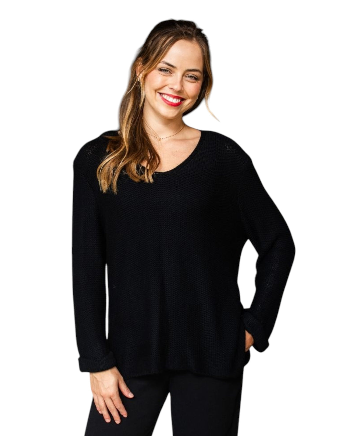 'Charlie’ Knit Jumper - Black