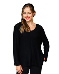 'Charlie’ Knit Jumper - Black