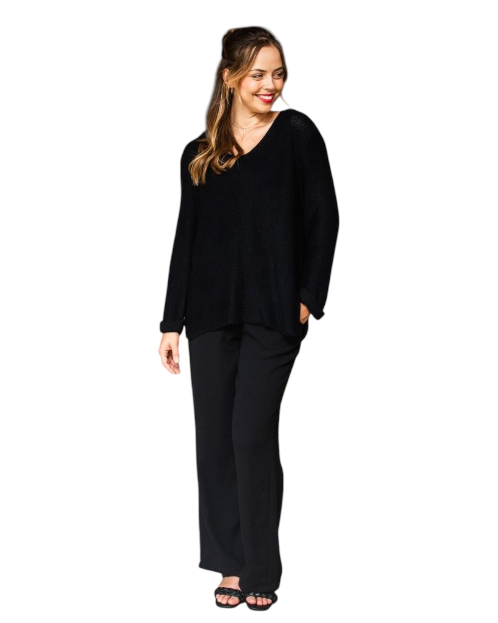 'Charlie’ Knit Jumper - Black