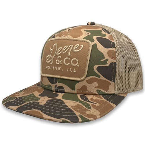 JD Duck Camo w/Deere Script Patch Mesh Back Cap