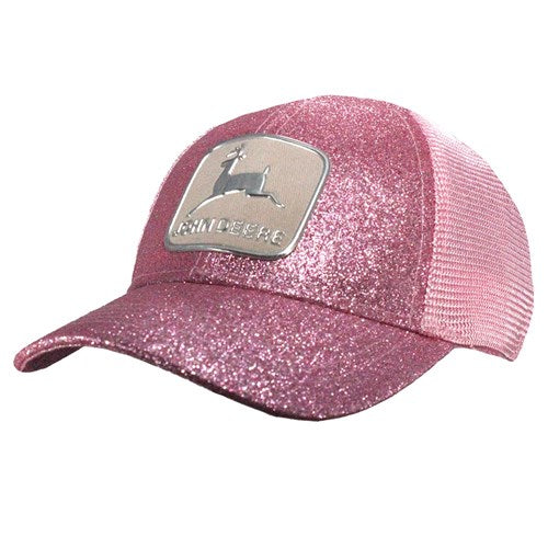 JD Glitter Mesh Trucker Cap - Pink