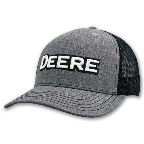 JD Embossed Mesh Back Trucker Cap - Charcoal