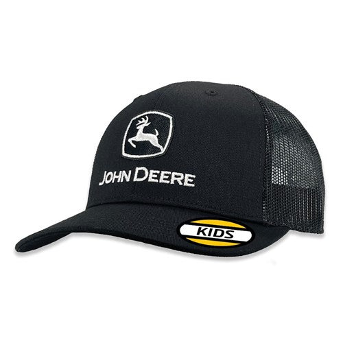 JD Black Trucker Mesh Cap - Kids