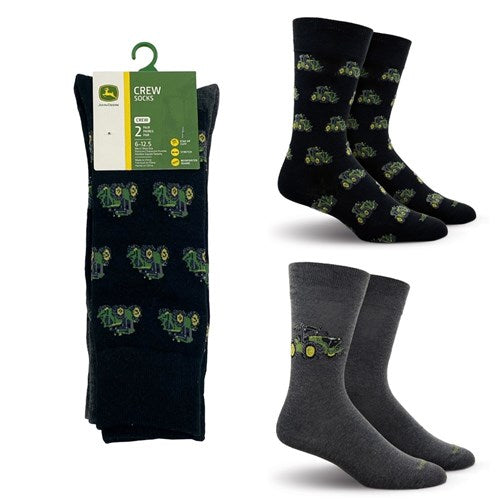 Novelty Crew Dress Socks (Shoe Size 6-12.5) - 2 Pack