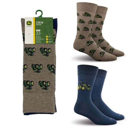 Novelty Crew Dress Socks (Shoe Size 6-12.5) - 2 Pack