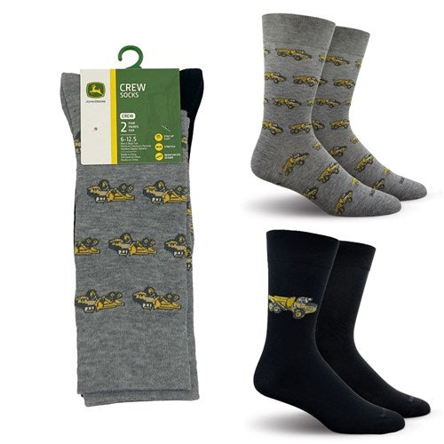 Novelty Crew Dress Socks (Shoe Size 6-12.5) - 2 Pack